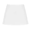 Mallie White Linen A-Line Mini Skirt