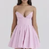 Mar Cotton Candy Twill Strapless Mini Dress Mar Cotton Candy Twill Strapless Mini Dress