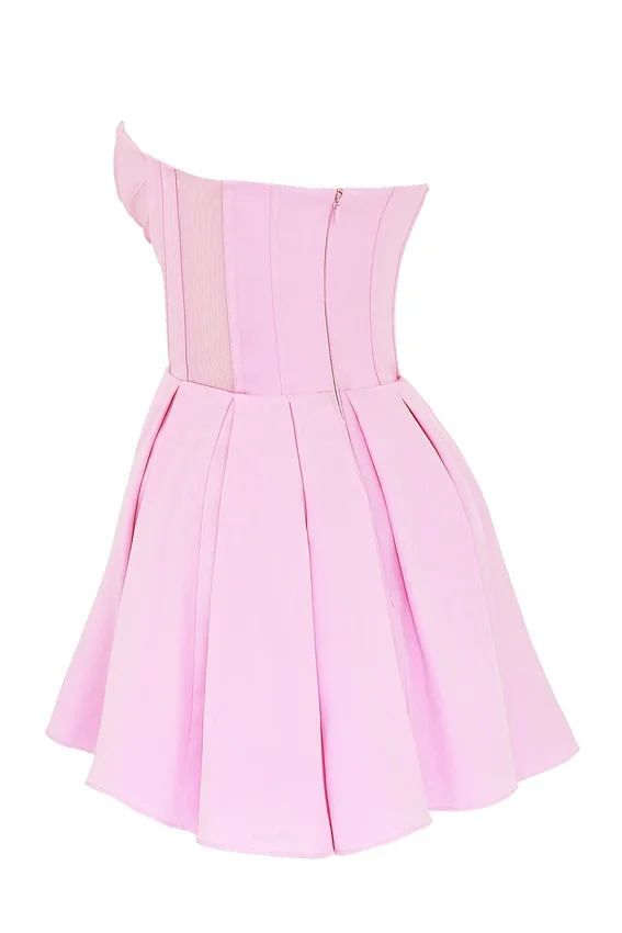 Mar Cotton Candy Twill Strapless Mini Dress Mar Cotton Candy Twill Strapless Mini Dress
