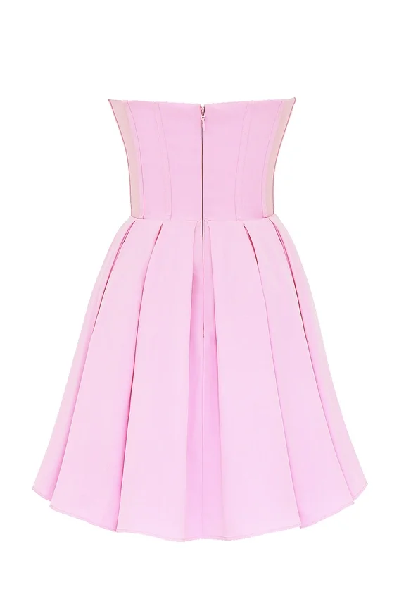 Mar Cotton Candy Twill Strapless Mini Dress Mar Cotton Candy Twill Strapless Mini Dress