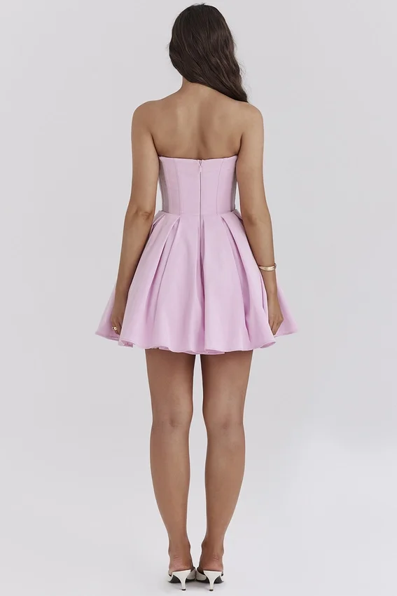 Mar Cotton Candy Twill Strapless Mini Dress Mar Cotton Candy Twill Strapless Mini Dress