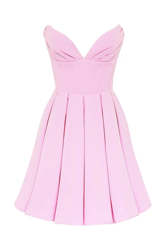 Mar Cotton Candy Twill Strapless Mini Dress Mar Cotton Candy Twill Strapless Mini Dress
