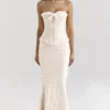 Mara Ivory Metallic Jacquard Maxi Skirt Mara Ivory Metallic Jacquard Maxi Skirt