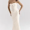 Mara Ivory Metallic Jacquard Maxi Skirt Mara Ivory Metallic Jacquard Maxi Skirt