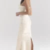 Mara Ivory Metallic Jacquard Maxi Skirt Mara Ivory Metallic Jacquard Maxi Skirt