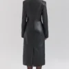 Marcel Black Faux Fur Trimmed Vegan Leather Coat