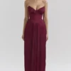 Marcella Berry Pleated Satin Maxi Dress Marcella Berry Pleated Satin Maxi Dress