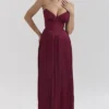 Marcella Berry Pleated Satin Maxi Dress Marcella Berry Pleated Satin Maxi Dress