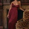 Marcella Berry Pleated Satin Maxi Dress Marcella Berry Pleated Satin Maxi Dress