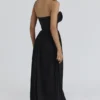 Marcella Black Georgette Pleated Maxi Dress Marcella Black Georgette Pleated Maxi Dress