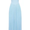 Marcella Ocean Blue Pleated Maxi Dress Marcella Ocean Blue Pleated Maxi Dress