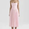 Marci Pink Pleated Midi Corset Dress
Marci Pink Pleated Midi Corset Dress