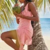 Marcia French Pink Ruffle Mini Dress
