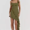 Marcia Olive Ruffle Mini Dress Marcia Olive Ruffle Mini Dress