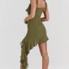 Marcia Olive Ruffle Mini Dress Marcia Olive Ruffle Mini Dress