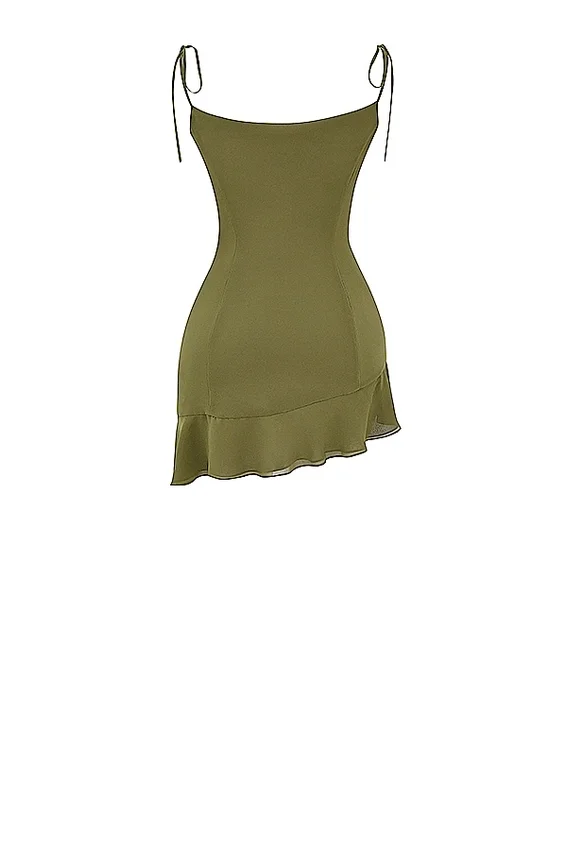 Marcia Olive Ruffle Mini Dress Marcia Olive Ruffle Mini Dress