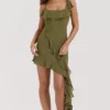 Marcia Olive Ruffle Mini Dress Marcia Olive Ruffle Mini Dress