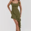 Marcia Olive Ruffle Mini Dress Marcia Olive Ruffle Mini Dress