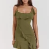 Marcia Olive Ruffle Mini Dress Marcia Olive Ruffle Mini Dress