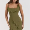 Marcia Olive Ruffle Mini Dress Marcia Olive Ruffle Mini Dress