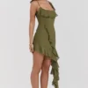 Marcia Olive Ruffle Mini Dress Marcia Olive Ruffle Mini Dress