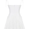 Marcy White Pleated Mini Dress Marcy White Pleated Mini Dress