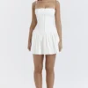 Marcy White Pleated Mini Dress Marcy White Pleated Mini Dress