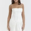 Marcy White Pleated Mini Dress Marcy White Pleated Mini Dress