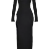 Marella Black Cutout Maxi Dress Marella Black Cutout Maxi Dress