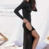 Marella Black Cutout Maxi Dress Marella Black Cutout Maxi Dress