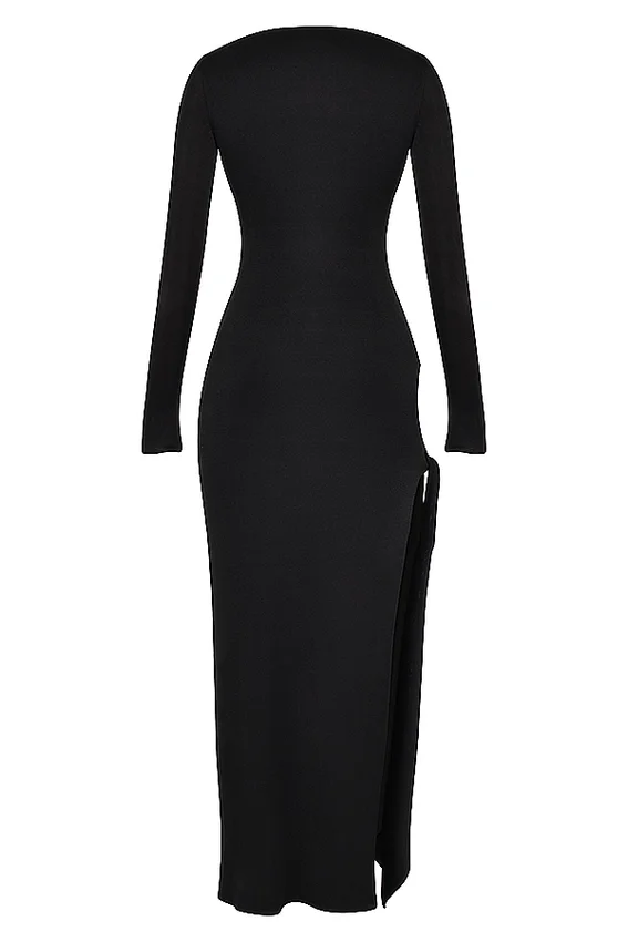 Marella Black Cutout Maxi Dress Marella Black Cutout Maxi Dress