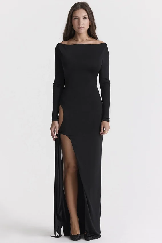 Marella Black Cutout Maxi Dress Marella Black Cutout Maxi Dress