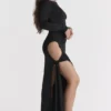 Marella Black Cutout Maxi Dress Marella Black Cutout Maxi Dress