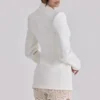 Luella vintage ivory crepe hourglass blazer jacket Luella vintage ivory crepe hourglass blazer jacket