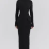 Marie-Louise Black Turtleneck Maxi Dress Marie-Louise Black Turtleneck Maxi Dress