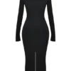 Marie-Louise Black Turtleneck Maxi Dress Marie-Louise Black Turtleneck Maxi Dress