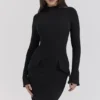 Marie-Louise Black Turtleneck Maxi Dress Marie-Louise Black Turtleneck Maxi Dress
