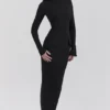 Marie-Louise Black Turtleneck Maxi Dress Marie-Louise Black Turtleneck Maxi Dress