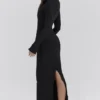 Marie-Louise Black Turtleneck Maxi Dress Marie-Louise Black Turtleneck Maxi Dress