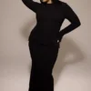 Marie-Louise Black Turtleneck Maxi Dress Marie-Louise Black Turtleneck Maxi Dress