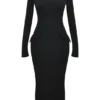 Marie-Louise Black Turtleneck Maxi Dress Marie-Louise Black Turtleneck Maxi Dress