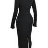 Marie-Louise Black Turtleneck Maxi Dress Marie-Louise Black Turtleneck Maxi Dress