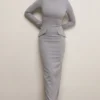 Marie-Louise Light Grey Bodycon Maxi Dress Marie-Louise Light Grey Bodycon Maxi Dress