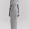 Marie-Louise Light Grey Bodycon Maxi Dress Marie-Louise Light Grey Bodycon Maxi Dress