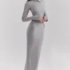 Marie-Louise Light Grey Bodycon Maxi Dress Marie-Louise Light Grey Bodycon Maxi Dress