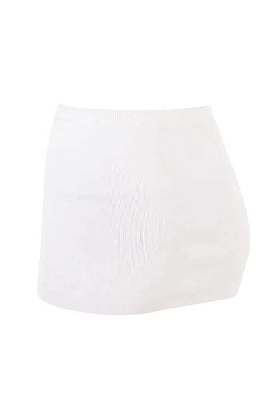 Mariella White Knit Mini Skirt Mariella White Knit Mini Skirt