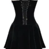 Marilla Black Velvet Strapless Dress
