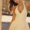 Marilyn Lemon Cotton Halter Neck Midi Sundress Marilyn Lemon Cotton Halter Neck Midi Sundress
