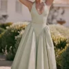 Marilyn Pistachio Cotton Halter Midi Sundress Marilyn Pistachio Cotton Halter Midi Sundress