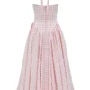 Marilyn Strawberry Shortcake Gingham Halter Midi Sundress Marilyn Strawberry Shortcake Gingham Halter Midi Sundress